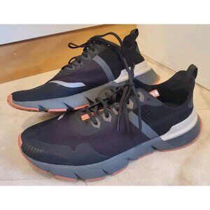 Sorel LL4751-010 Black & Salmon Lace Up Low Top Running Shoes Women's Size 10